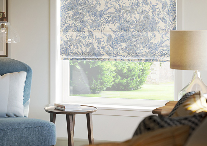 Maui, Indigo - Twist&Fit Roman Blind - Image 5
